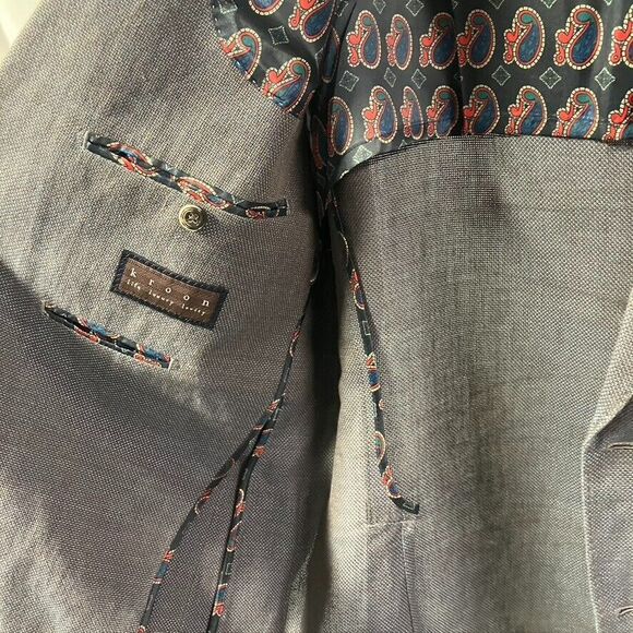 Kroon Bono 2 Men's 42R Single Breasted Blazer Jacket‎ Lined Cotton - Picture 11 of 15
